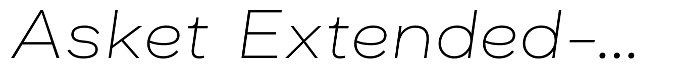 Asket Extended-Thin Italic